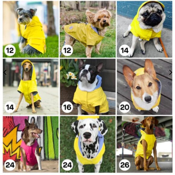 NWT, Canada Pooch Torrential Tracker Dog Raincoat, Waterproof, Pink, Size 22 - Picture 5 of 6